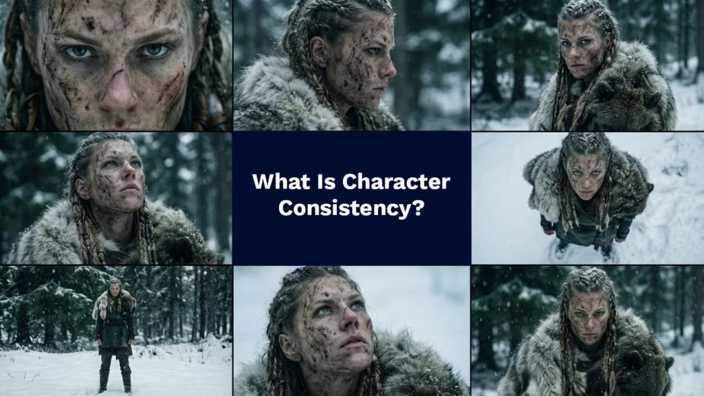 Show same character same face different framing