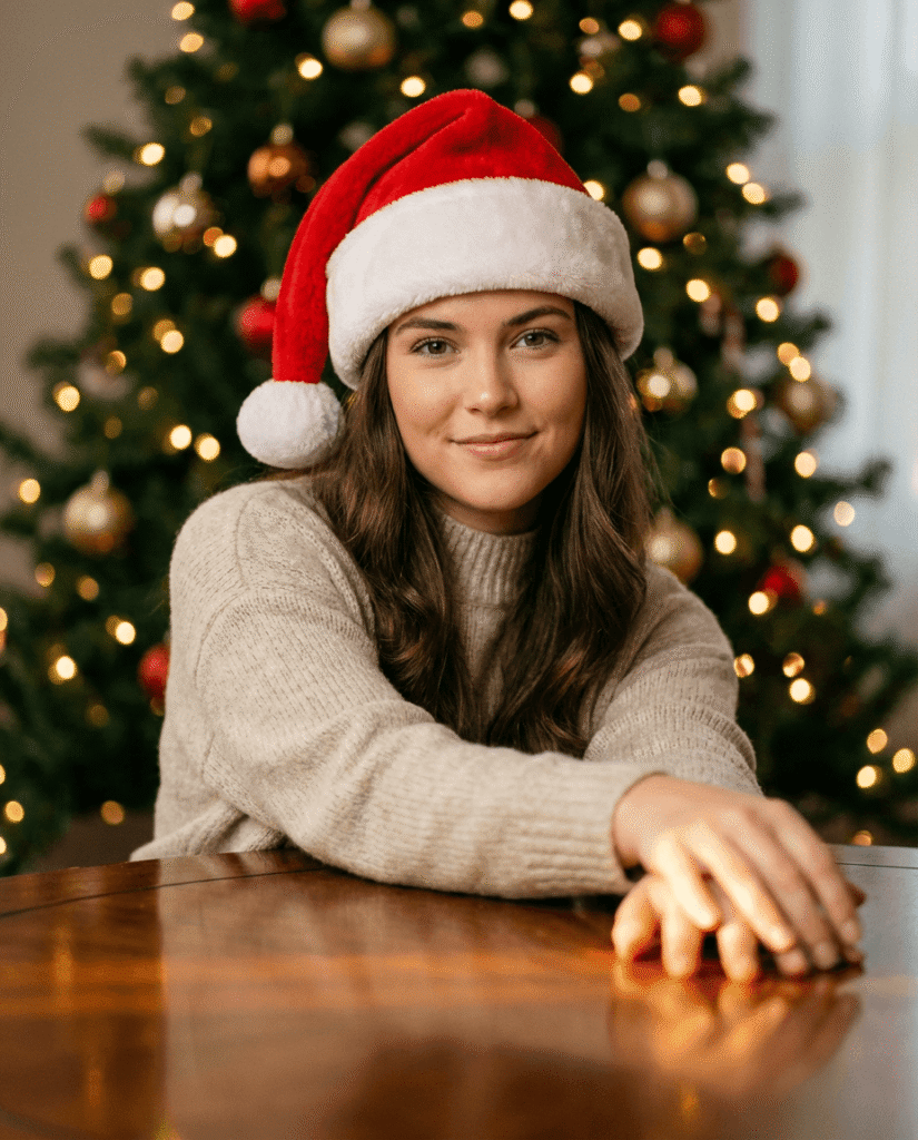 freepik cozy tabletop glow portraitcreate a warm christmas 12919