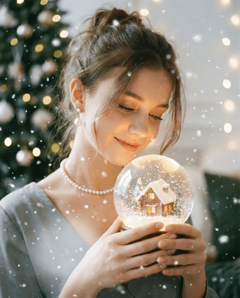 freepik create a dreamy christmas portrait of a young woma 12925