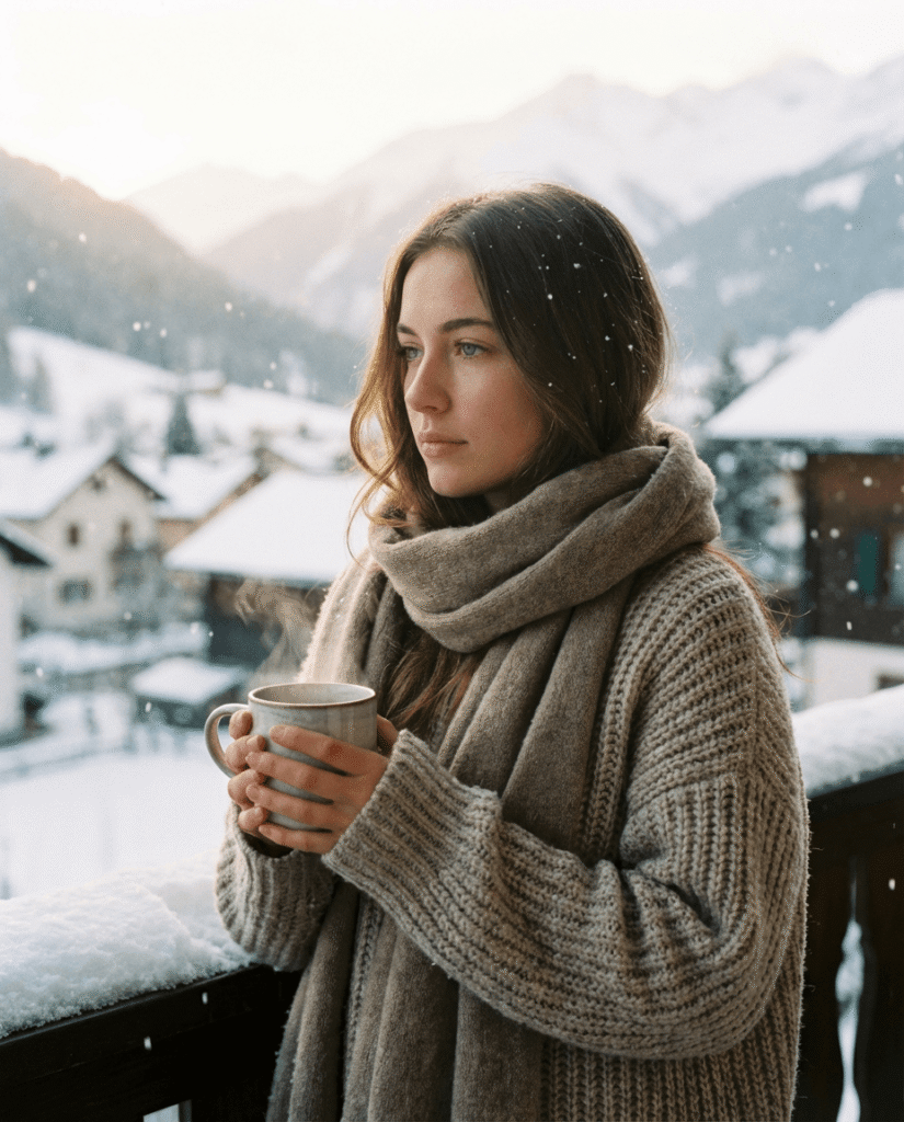freepik create a peaceful christmas morning portrait of a 12933