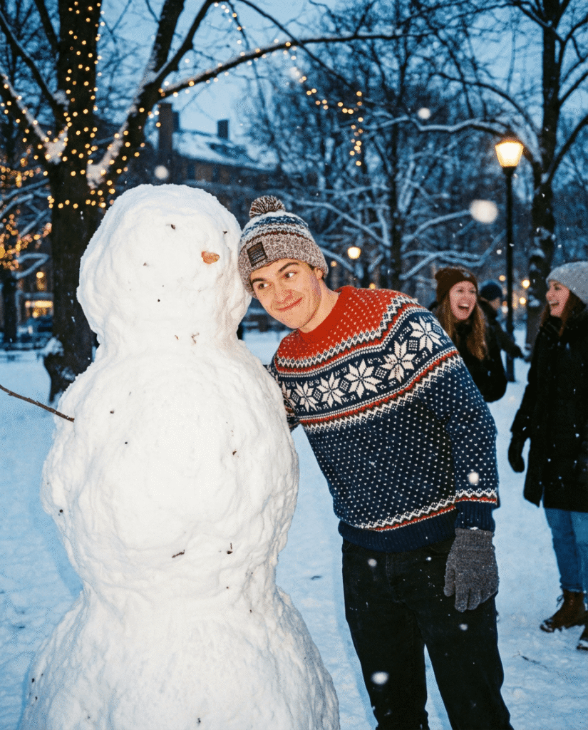 freepik create an outdoor christmas portrait in a snowy pa 12926