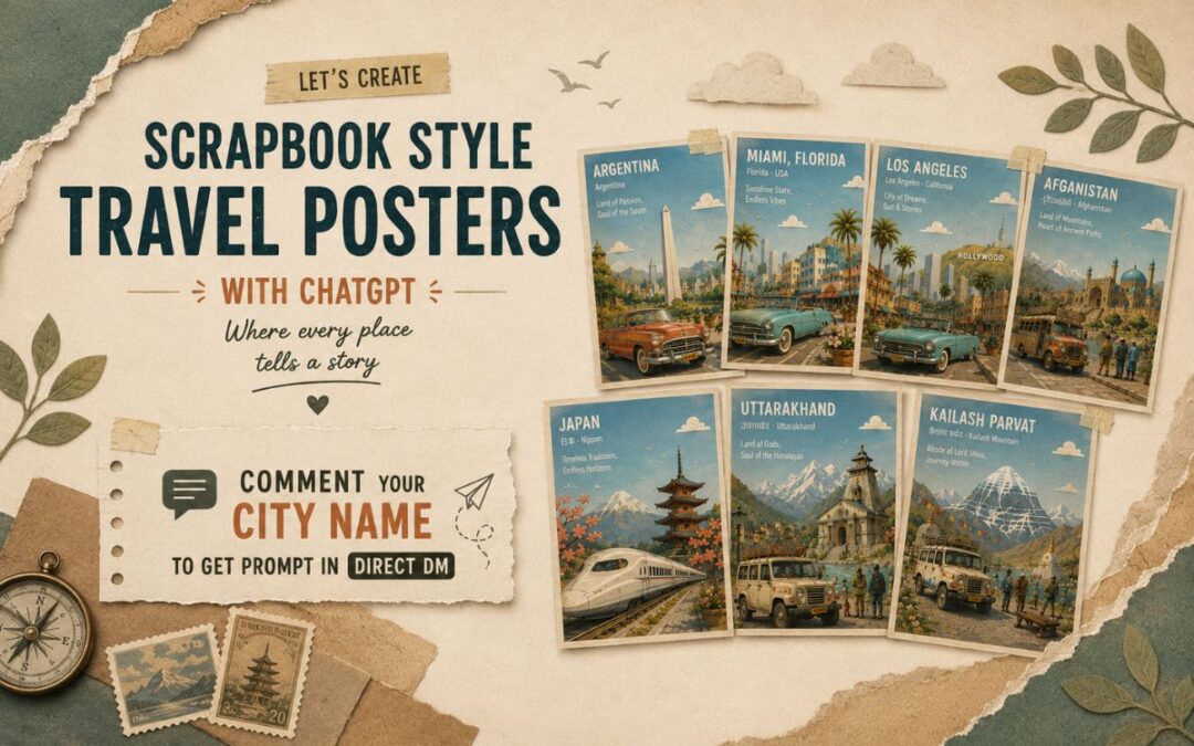 Create Beautiful Scrapbook Travel Posters with ChatGPT